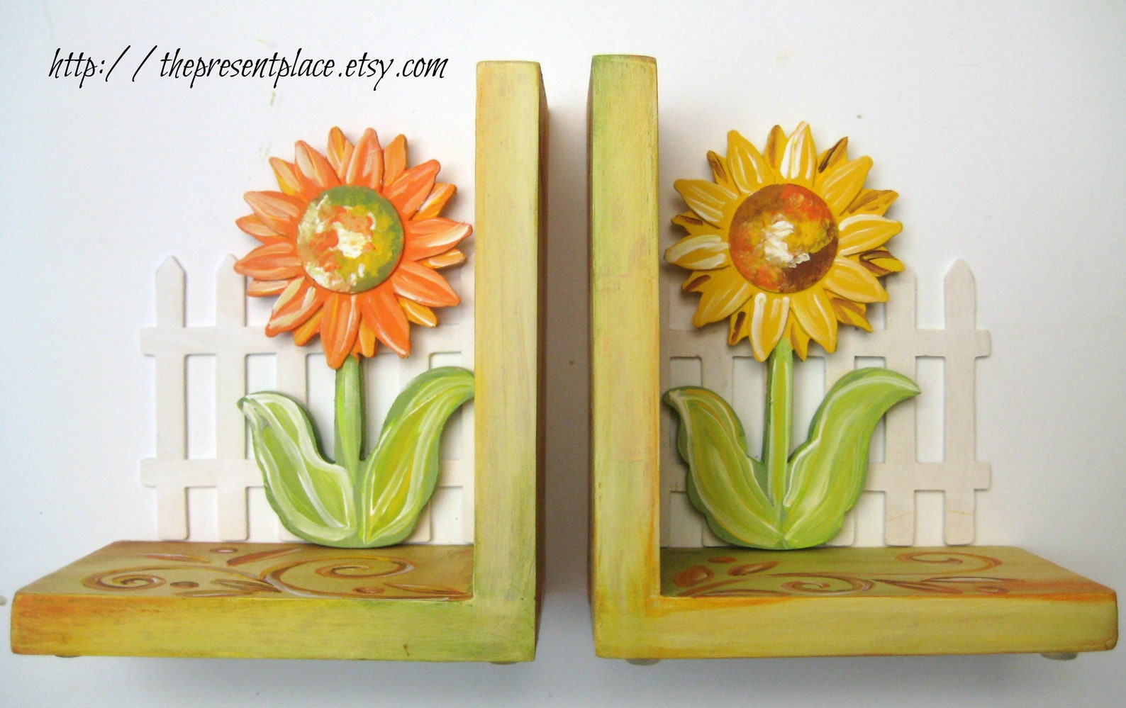 Personalized Sunflower Bookends Etsy