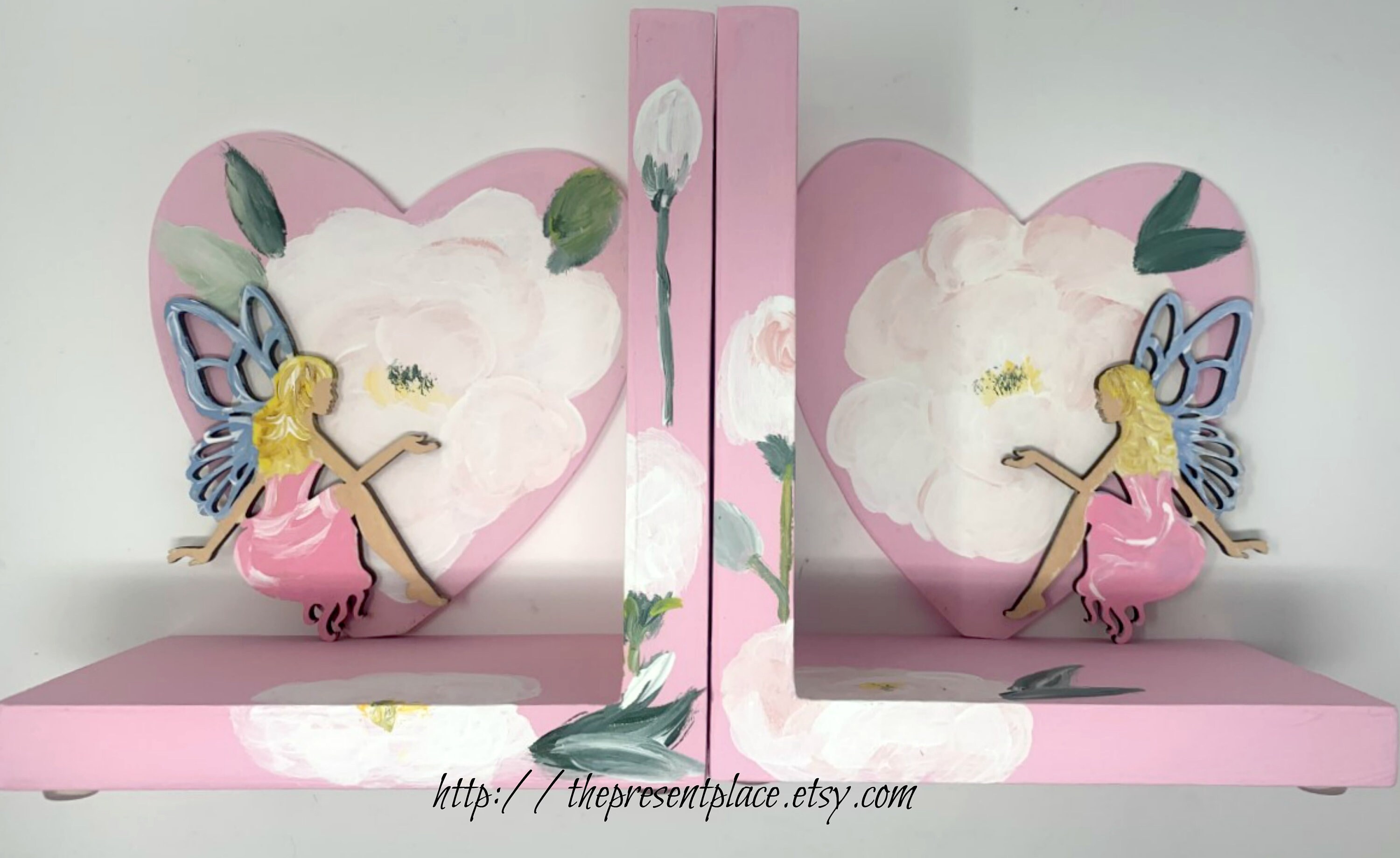Fairy Gift Set Fairy Bookends and an Initial Painting for the | Etsy