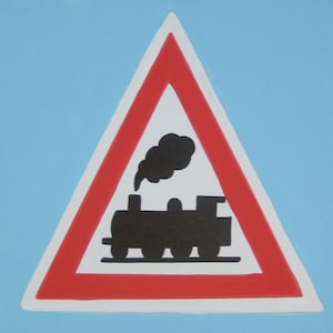 railway crossing,railroad crossing painting,traffic sign,train,railway crossing painting,railway crossing sign,boys room art,train wall art