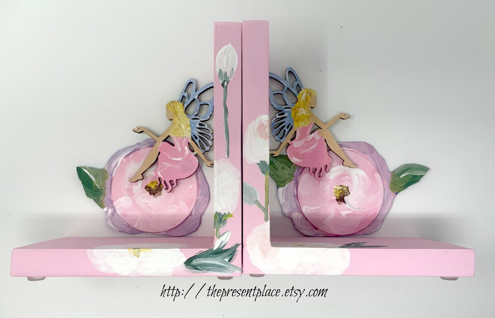 Personalized Fairy Bookends With Flowers - Etsy