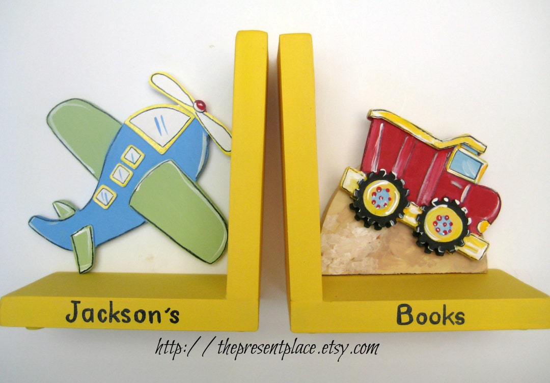 Personalized Dump Truck Bookends,airplane and Dump Truck Bookends Etsy