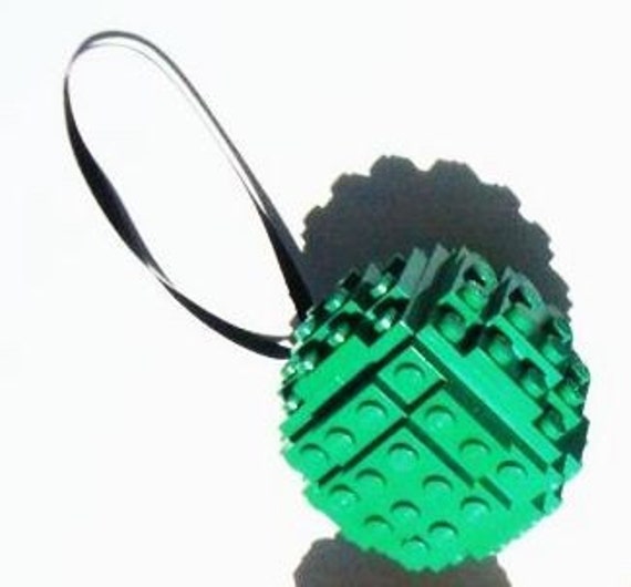 Green LEGO Brick Christmas Ball Ornament Kit Etsy UK