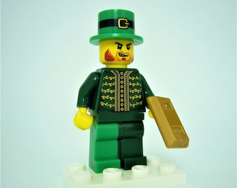 Leprechaun Custom Minifigure by Abbie Dabbles made from toy bricks