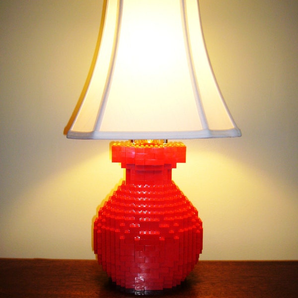 Modern Brick Table Lamp, fully glued & made to order with FREE SHIPPING