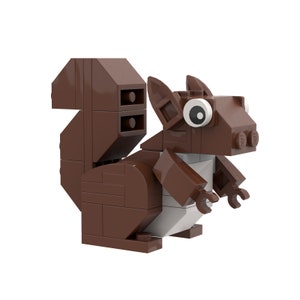 Brown Squirrel Building Kit by Abbie Dabbles made from toy bricks image 1