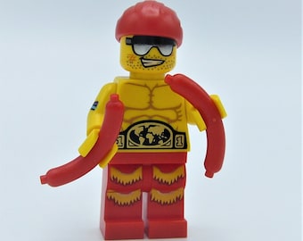 Minifigura macho man personalizada de Abbie Dabbles hecha de ladrillos de toy