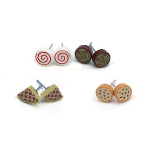 Holiday Brick Stud Earrings, choose your piece by AbbieDabbles made with toy bricks