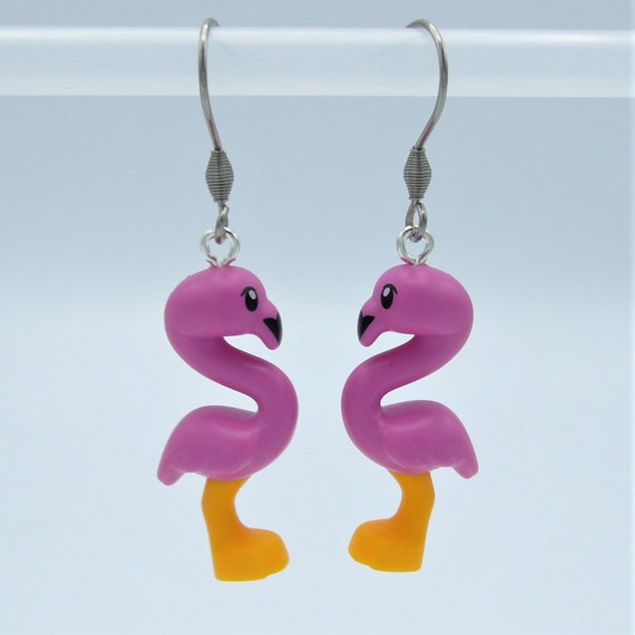 Flamingo dangle best sale earrings
