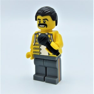 Custom Freddie Mercury Minifigure by Abbie Dabbles using toy Bricks