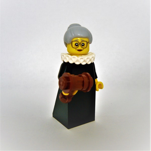 Custom Ruth Bader Ginsburg Minifigure by Abbie Dabbles made from toy bricks