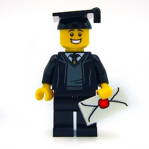 Custom Graduate Minifigure 2021 2022 by AbbieDabbles made from toy bricks