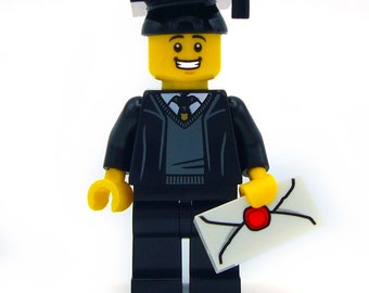 Custom Graduate Minifigure 2021 2022 by AbbieDabbles made from toy bricks