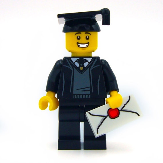Custom Graduate Minifigure 2026 by AbbieDabbles made from toy bricks