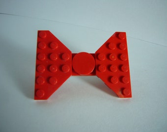 Brick Hair Bow, choose your color by Abbie Dabbles made from toy bricks