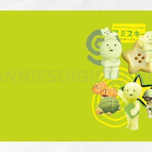 Smiski Computer Background Smiski Desktop Wallpaper: 8 Kawaii Japanese Aesthetic Backgrounds ...