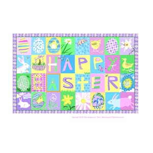 Tarjeta de felicitación de Pascua para primavera Imágenes Pintura de acuarela pastel Impresión Escena de granja Jardín rural Tarjeta para niño Tarjeta de Pascua Niño