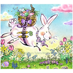NEW Easter Card Easter Greeting Card Funny Easter Card Blank Easter Card Happy Easter Card Card with Easter Rabbit Easter Bunnies image 1