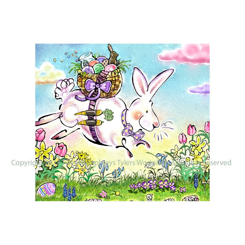 NEW Easter Card Easter Greeting Card Funny Easter Card Blank Easter Card Happy Easter Card Card with Easter Rabbit Easter Bunnies image 1