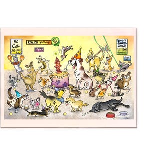 Funny Dog Birthday Card - Pet Celebration Party Greeting - Etsy