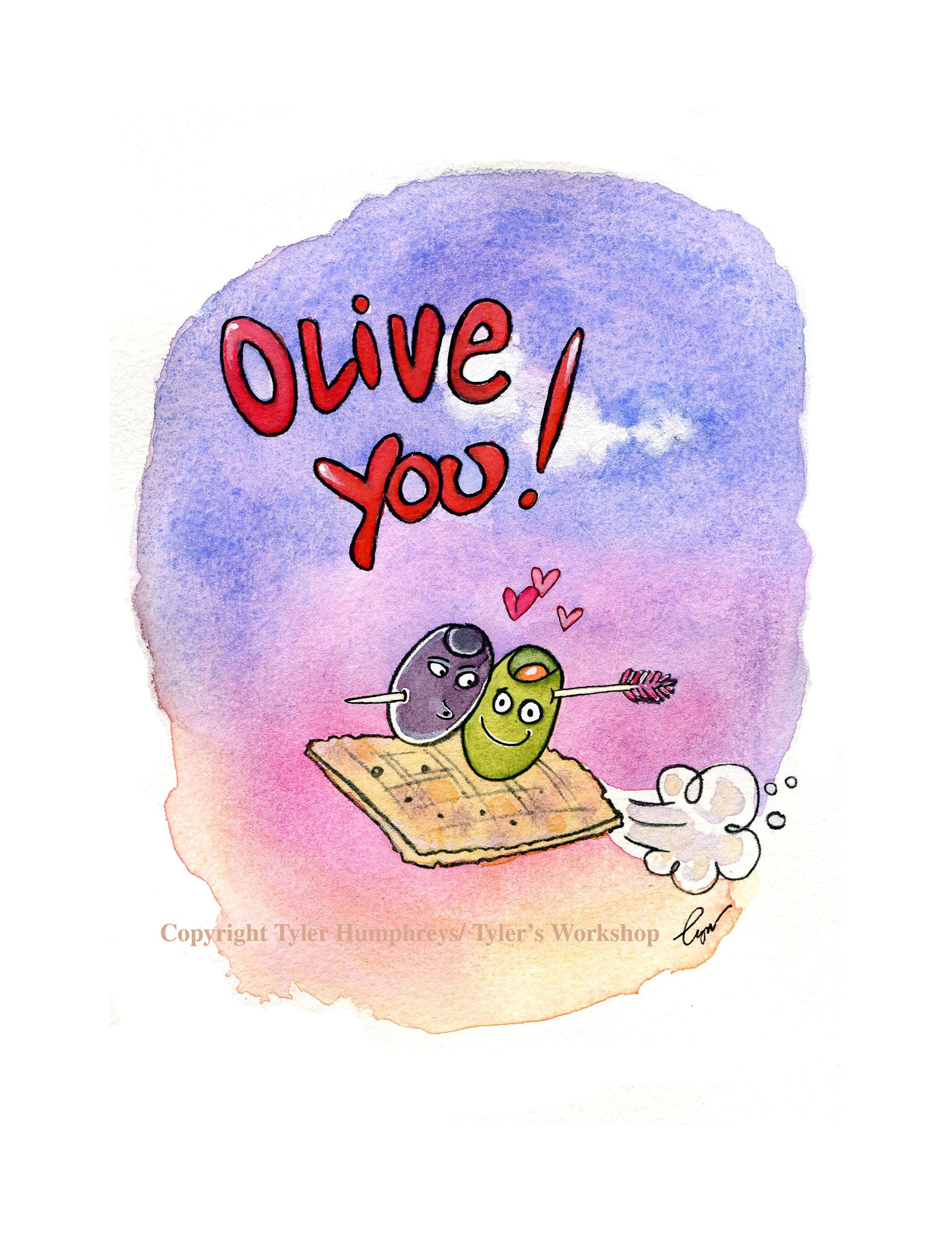 from Original Watercolour SAD PIG BIRTHDAY CARD or ALL OCCASIONS CARD BLANK