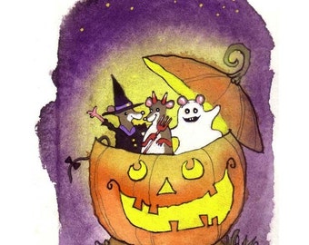 Halloween Card, Halloween Greeting Card, Handmade Halloween Card, Handmade Greeting Card, Halloween Greeting, Halloween For Kids