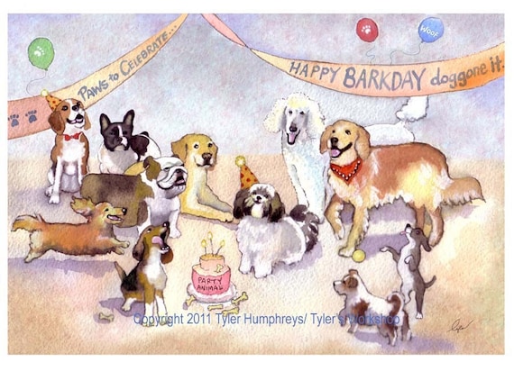 Dog Birthday Card Dog Card Dog Greeting Card Funny Dog Etsy Singapore