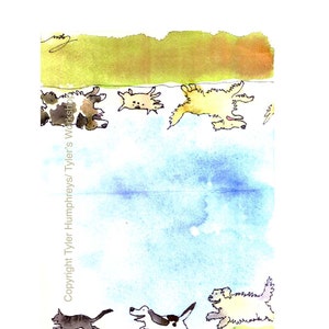 Dog Card Dog Greeting Card Funny Dog Card Blank Dog Card Dog Birthday Card Dog Art Watercolor Dogs Funny Dog Painting image 3