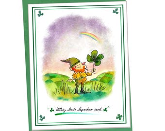 Leprechaun St. Patrick’s Day Card – 5x7 – Blank Inside