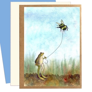 Wunderliche Frosch Grußkarten Natur Tier Karte Frosch Liebhaber Karte Fantasy Grußkarte Wald Karte Klassenzimmer Karte Frosch Geburtstagskarte