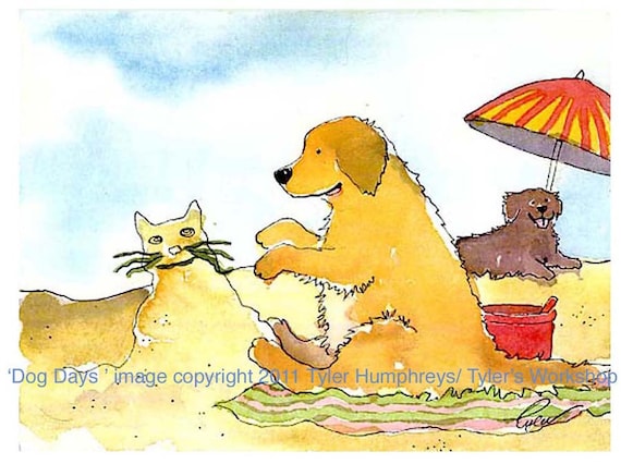 Golden Retriever Umbrella- Watercolor Golden Retriever Umbrella- Watercolor