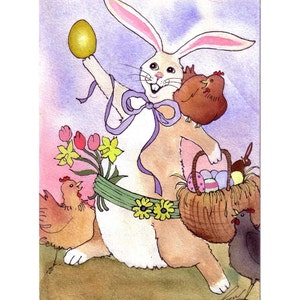Biglietto di Pasqua - Biglietto di auguri di Pasqua divertente - Biglietto di Pasqua per bambini - Biglietto di Pasqua per bambini - 'L'uovo di Pasqua d'oro'