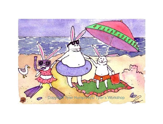 Handmade Watercolour Bunny Greetings Card - Purple Handmade Watercolour Bunny Greetings Card - Purple