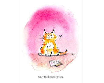 Funny Mother’s Day Card From the Cat