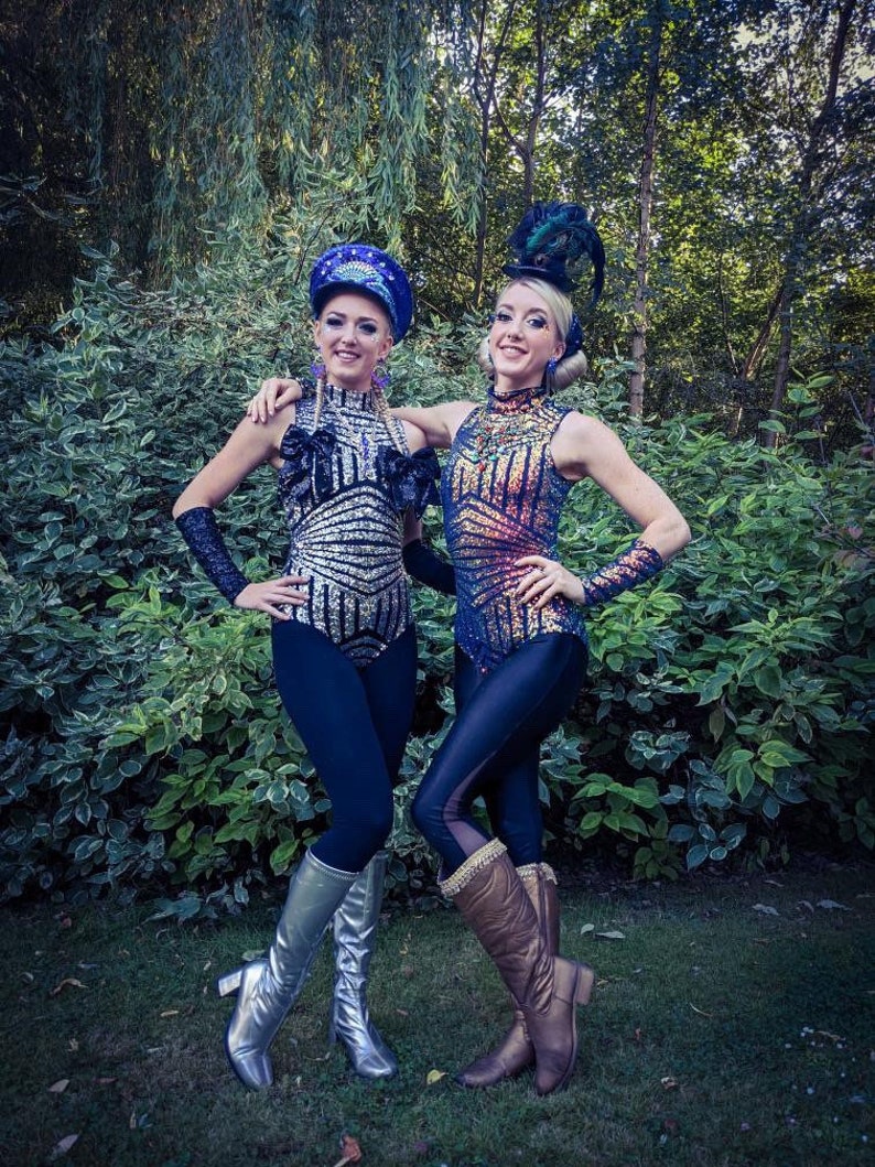 Sequin geometric lycra body suit image 4