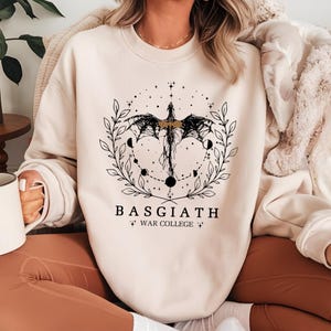 Basgiath War College Book Sweatshirt, Bookish War Crewneck ,Dragon Rider Sweatshirt,Fantasy Bookish Sweatshirt,Book Lover Sweater