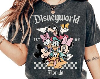 Retro Mickey Mouse Shirt, Retro Mickey T-shirt, Personalized State Disney Trip Shirt, Family Trip Shirts, Vintage Donald Shirts
