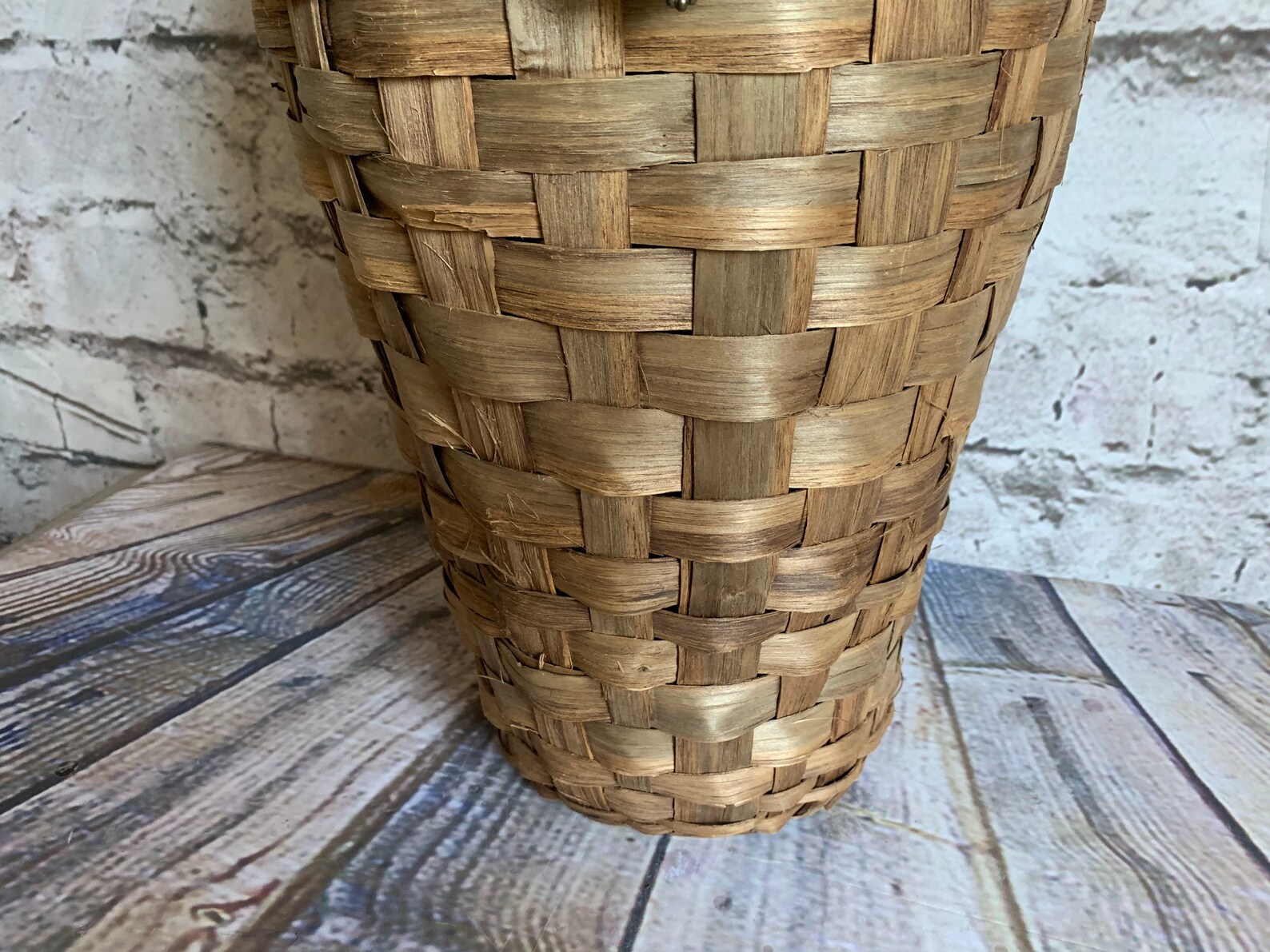 Vintage Baskets Tall Basket Storage Basket Vintage Etsy