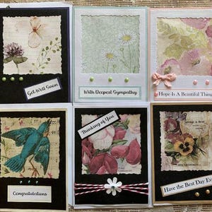 Cartes de voeux, Style Polaroid, Juste un mot, Bon rétablissement, Nos plus sincères condoléances, L'espoir est une belle chose, Je pense à vous, Passez la meilleure journée de votre vie