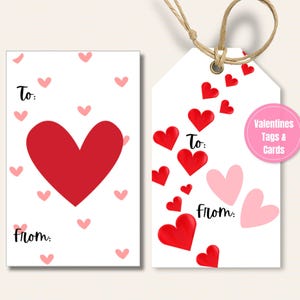 Printable Valentines Day Tags, Valentine&#39;s Day Cards, Valentines Favor Tags, Valentines Gift Tags, Classroom Exchange