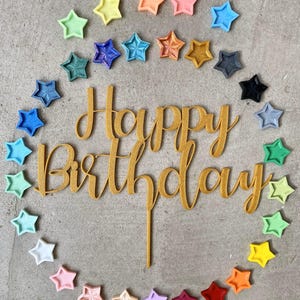 Caketopper Happy Birthday | Cupcake Topper | Geburtstagsparty | Tiergeburtstag | Tortendeko | Caketopper | Kuchendeko | Cake Topper