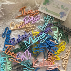 Glasmarkierer | Namensschild zum Einhängen | Glasanhänger | Hochzeit, Geburtstag, Firmenfeier, Taufe | personalisierte Tischdeko| Platzkarte