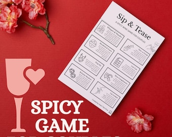 Jeux de cartes pour couples| Jeux brise-glace pour rendez-vous amoureux| Jeux pour adultes| Jeu de cartes à boire | Produits à imprimer pour les couples| Jeu d'aventure en couple