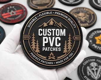 Benutzerdefinierte PVC Patches, personalisiertes Gummi Logo Abzeichen, zum Aufbügeln
