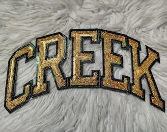 Custom Sequin Iron-On Patch: Mascot, Logo, or Artwork