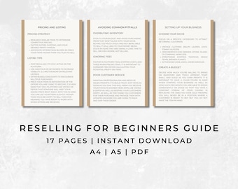 Clothing Reselling Guide for Beginners, Thrift Store Sourcing (PDF)