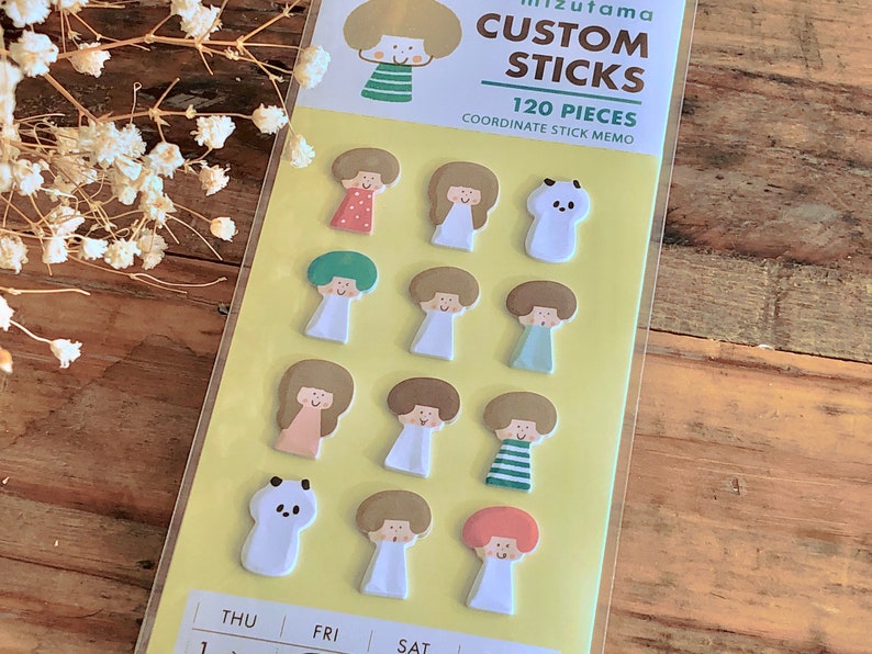 Mizutama Die-cut Sticky Stick it at your choice