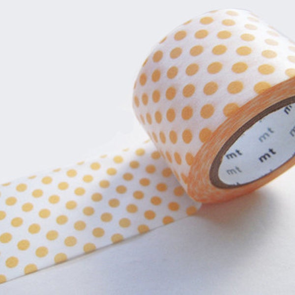 MT 2012 New-Wide Japanese Washi Masking Tapes / Apricot Polka Dots 30mm for invitations, party favor, packaging, decoration