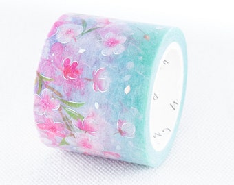 BGM Japan Washi Masking Tape - Foil Stamped Sakura Rain