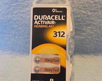 Duracell Activair 312 Hearing Aid Batteries 8 Pack Brown Tab Exp 2027 NEW