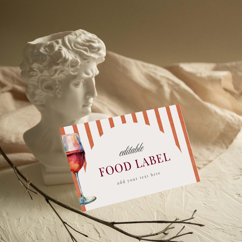 Editable Buffet Card Template Vino Before Vows Custom Food Labels Editable Buffet Card Template Vino Before Vows Custom Food Labels